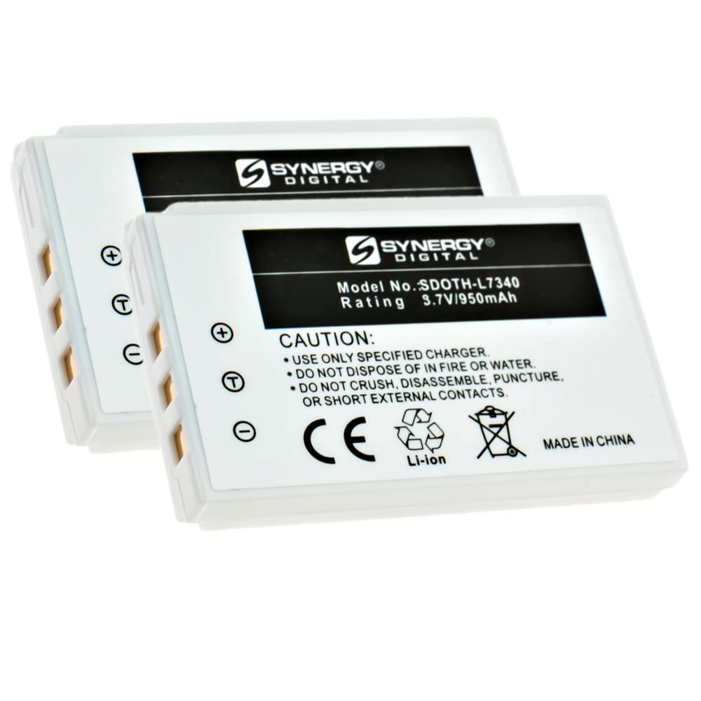 Synergy Digital Replacement Batteries, Compatible with Logitech F12440023 Replacement, (Li-ion, 3.7V, 950 mAh), Pack Includes: 2 x SDOTH-L7340 Batteries