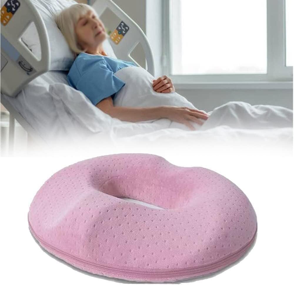 Cojín antiescaras para ancianos, cojín para silla de espuma viscoelástica, anillo del asiento del coxis, cojín para asiento ortopédico para casa, coche, oficina H(C)