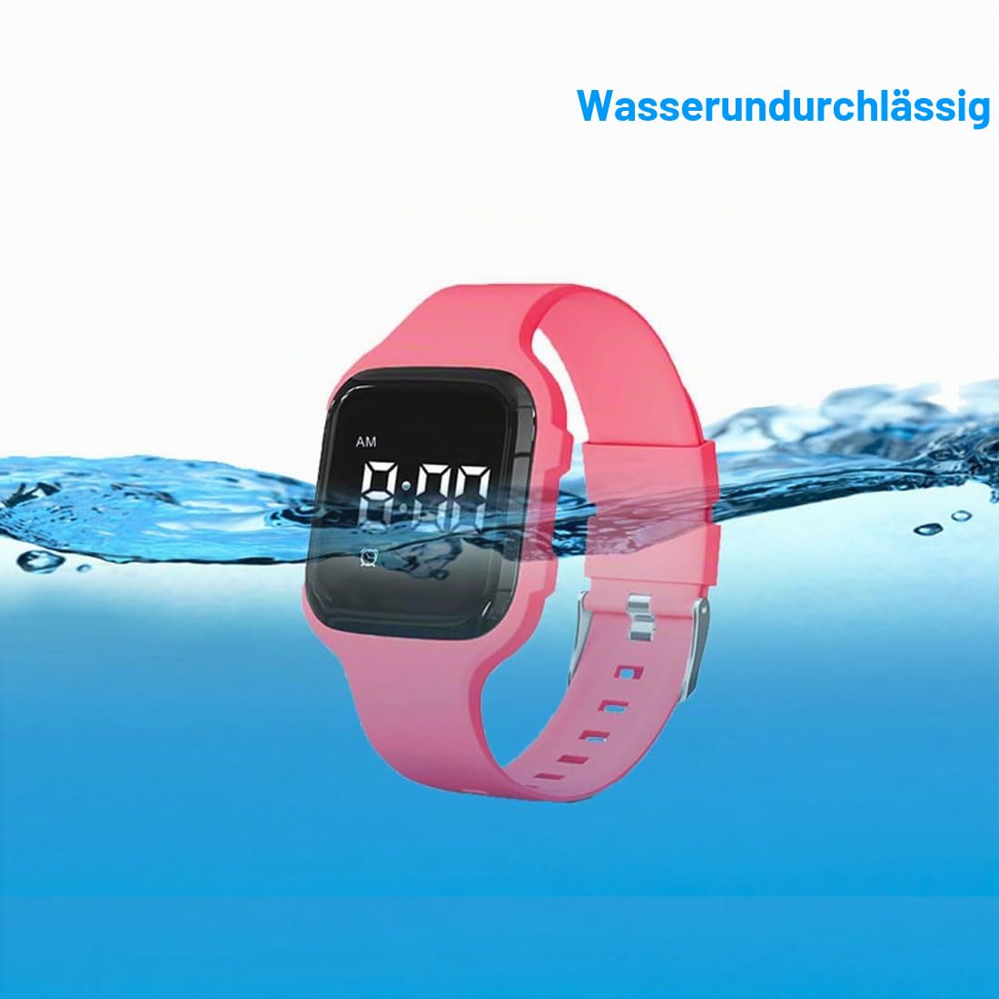 Vibrationswecker-Uhr Wasserdicht Aufwacharmband Stille Pillenerinnerungsuhr - mit Timer und 15 täglichen Alarmen
