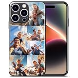 YIOOGMY Personalized Custom Glass Phone Case, Tempered Glass Case for iPhone 16 15 14 13 12 11 Pro Max Plus, Multi-Color Available, Custom Phone Case for Family, Friends and Gift Giving (6 Photos)
