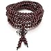 INBLUE Men,Women's 6mm Wood Bracelet Link Wrist Necklace Chain Tibetan Buddhist Red Sandalwood Bead Prayer Buddha Mala Chinese knot Elastic
