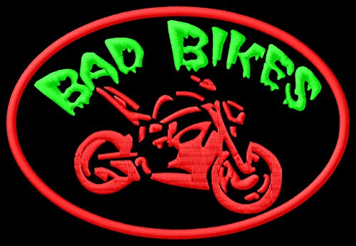 Toppa ricamata termoadesiva Bad Bikes Patch Racer Racing Moto Moto Aufnäher parche Bordado brodé patch écusson Toppa ricamata