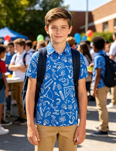 Cuddomper Boys Polo Shirt Back to School Size 11-12 Short Sleeve Golf Tops - image 2