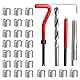 Treki 30 Stück M8 Gewinde Reparatur Satz Helicoil Set Edelstahl Gewindereparatursatz Werkzeug, Tragbar Thread Repair Kit M8 x 1,25 MM Gewinde Hülsen + M8 Gewindebohrer + Spiralbohrer für Reparatur