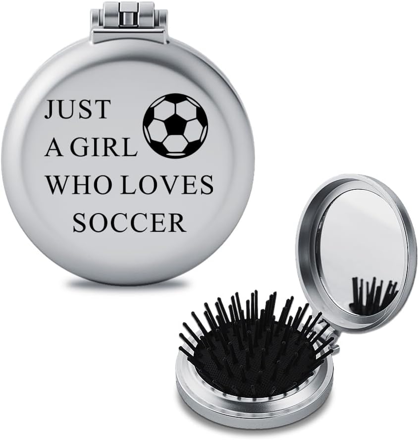 Espejo plegable de fútbol para mujer