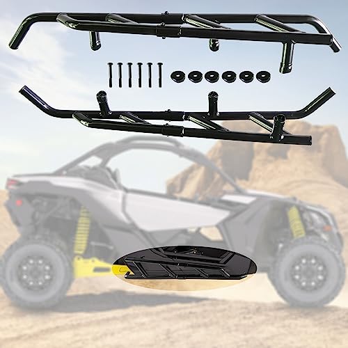 Katimoto Nerf Bars Rock Sliders For Can Am Maverick X3 17-22, Combined Side Bumper Protector Side Steps Frame Brush Guard Nerf Bars Tree Kickers For Can-Am Maverick X3 Turbo R Rr 2017-2023 Accessories #TOP1