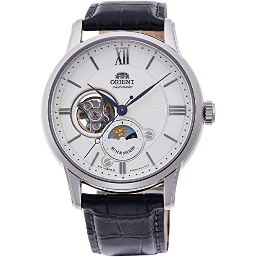ORIENT �I���G���g RA-AS0005S10B �T���A���h���[�� SUN AND MOON �I�[�v���n�[�g OPEN HEART �T�t�@�C�A�N���X�^�� Sapphire Crystal �������� (�芪�t��) �����Y [���s�A���i]