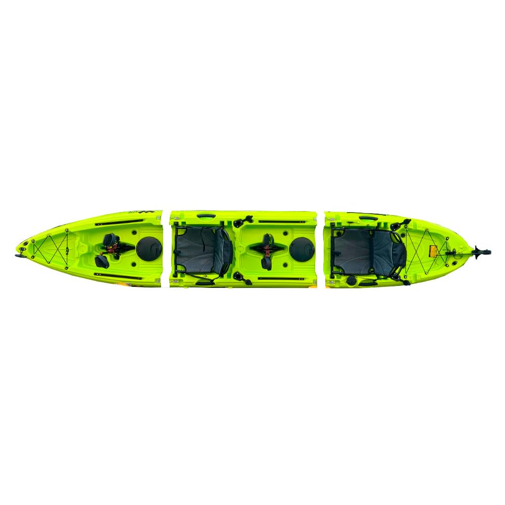 Kayak De Pesca Desmontable Samoa Long Wave - Rígido, Con Pedalera, 2 Plazas, para Mar y Una o Dos Personas