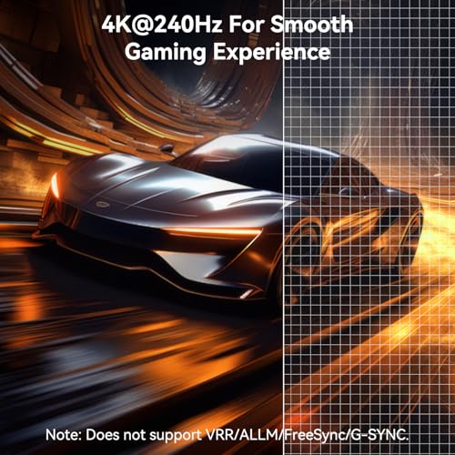 Image of BENFEI DisplayPort 1.4 to HDMI 2.1 Adapter 8K@60Hz /4K@240Hz /1080P@480Hz, Unidirectional DP Computer to HDMI Monitor, High-Spec Aluminum Converter for Gaming Monitor, TV, AMD, NVIDIA