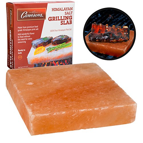 Himalayan Pink Salt Slab Block for BBQ Grilling (Large 8" x 8")- FDA