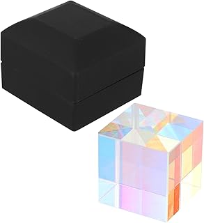 CRAFTHROU Cubo De Luz Pirâmide Transparente Vidro Prisma Científico Cubo Cmy Decorações Para Salas De Casa Vidro Transparente Experimento Científico Refrator Óptico Espectro De Luz Prisma