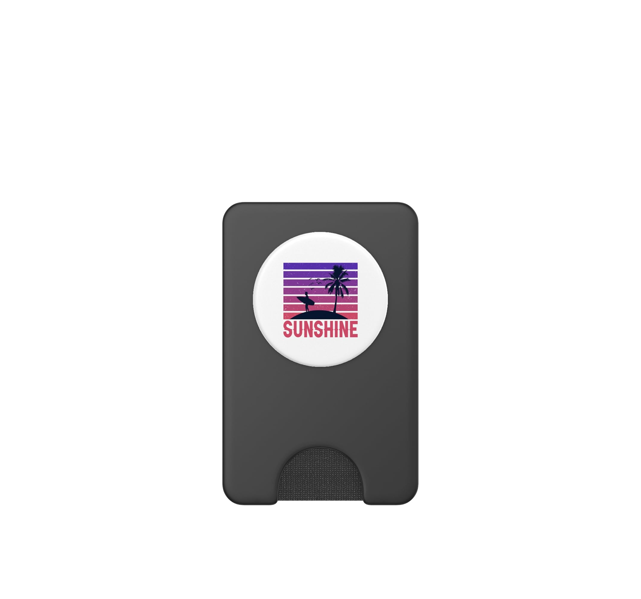 Soleil couchant Surfeur PopSockets PopWallet pour MagSafe