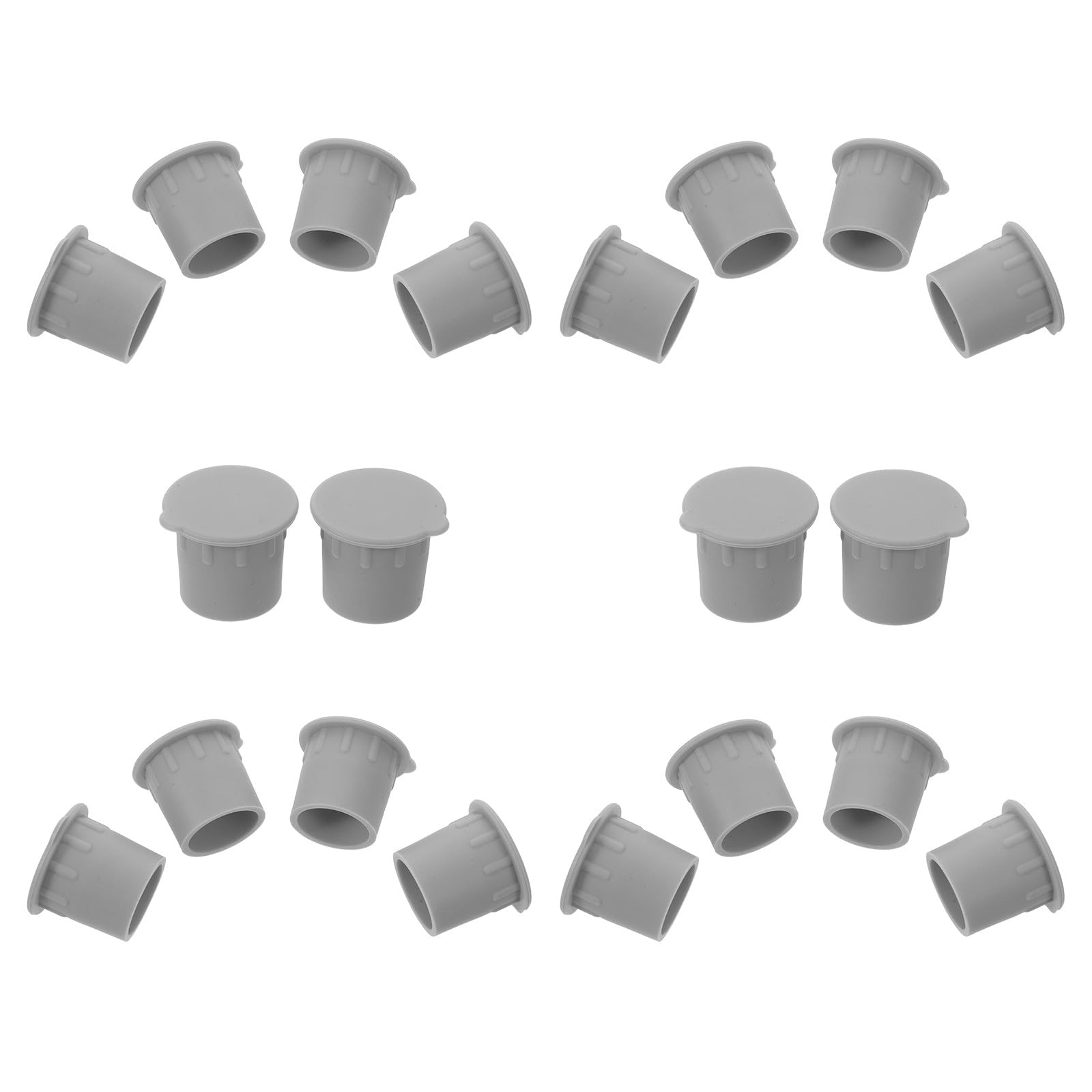 COLLBATH 20 Tapas para Agujeros de Vallas de Piscina, Cubiertas de Anclaje de plástico Resistentes a la Intemperie para Fundas de Suelo de 1 Pulgada, Tapones para Agujeros de Postes para Vallas de