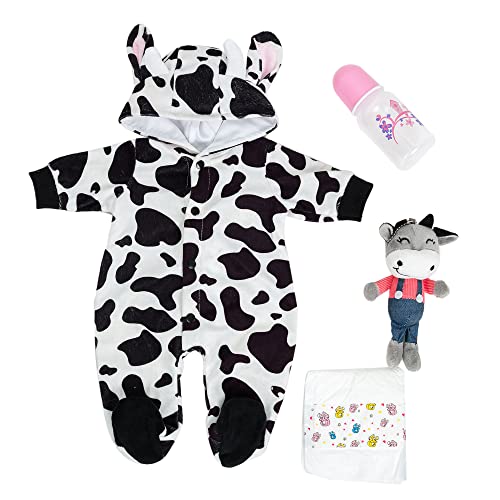 Brastoy Bebê Reborn Boneca Pintada Silicone Realistic Menina E Menino Original (48cm Vaquinha Menina