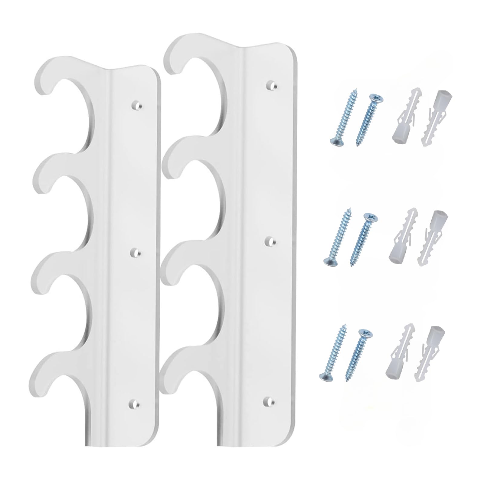 Yhplxyuus Fashionable Sturdy Fishing Rods Wall Hanging Storage Rack with Rounded Corners for Safe Board Storage Organization Space Saving Rods Rack