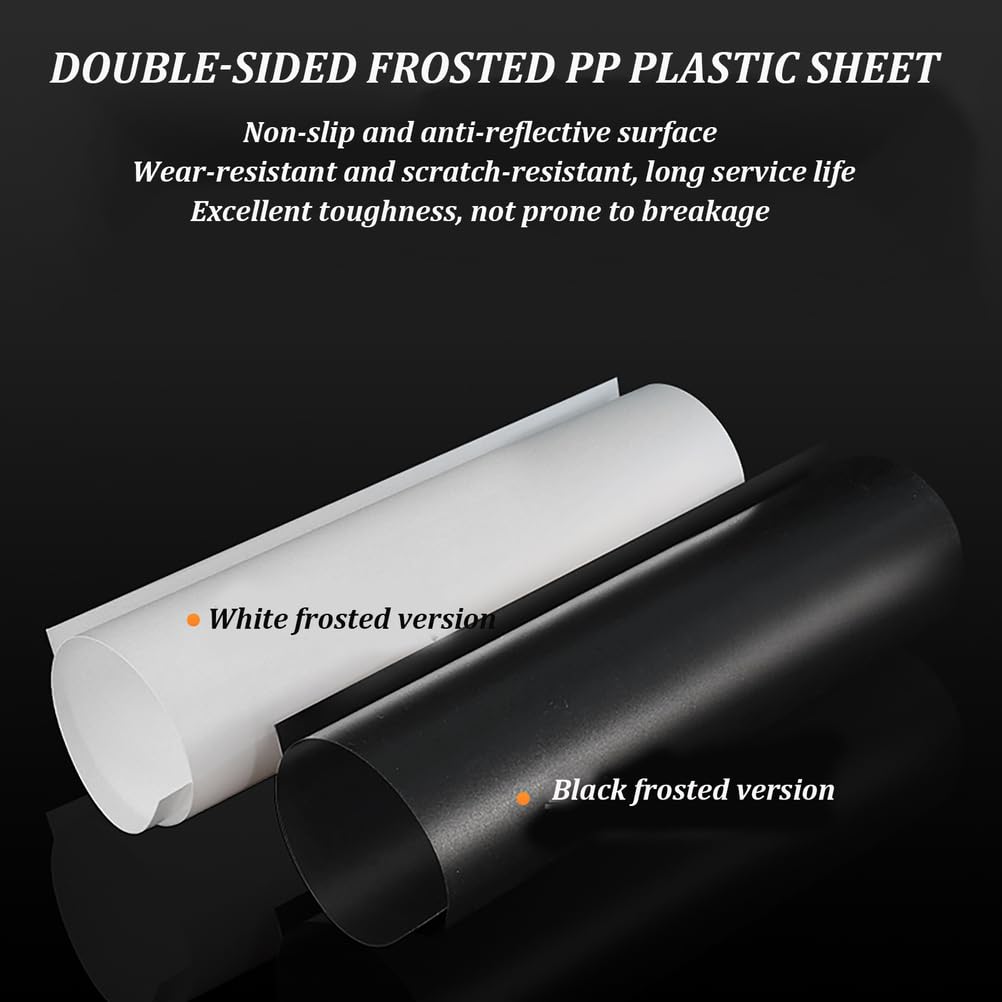 Matte Kunststoffplatte aus schwarzem PP, 500 mm x 500 mm, 0,3–5 mm(0.8mm)