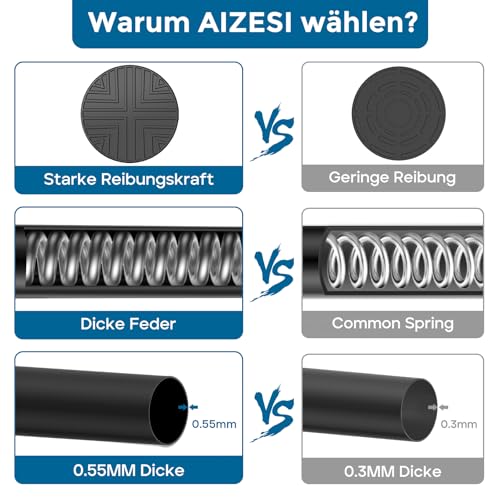 Image of AIZESI Tension Curtain Rod 18-36 inch,2Pcs Adjustable Tension Rod Black Curtain Tension Rod No Drilling Small Tension Rod Spring Tension Curtain Rod