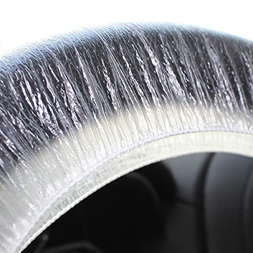 Versa-Tags Disposable Steering Wheel Covers, Universal Fit 500 Clear Plastic Steering Wheel Covers With Elastic Perfect For Automotive Service Oil Changes Body Shops #TOP3