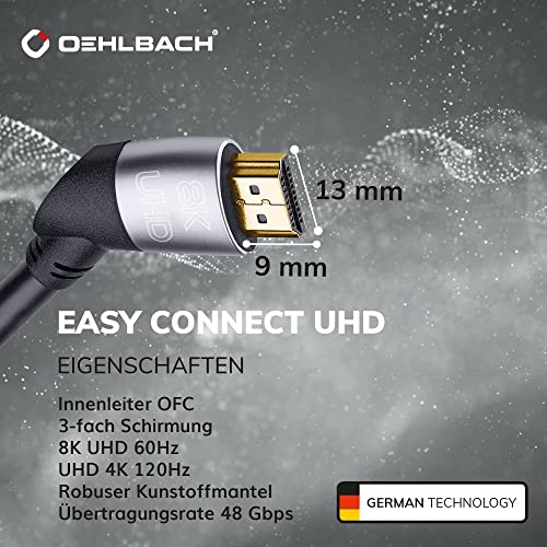 OEHLBACH Easy Connect UHD Ultra High Speed HDMI Cable, (48 Gbit/s, 8K 60Hz, 4320p, 4K 120Hz, Dolby Vision, Dynamic HDR 10+ - Image 4