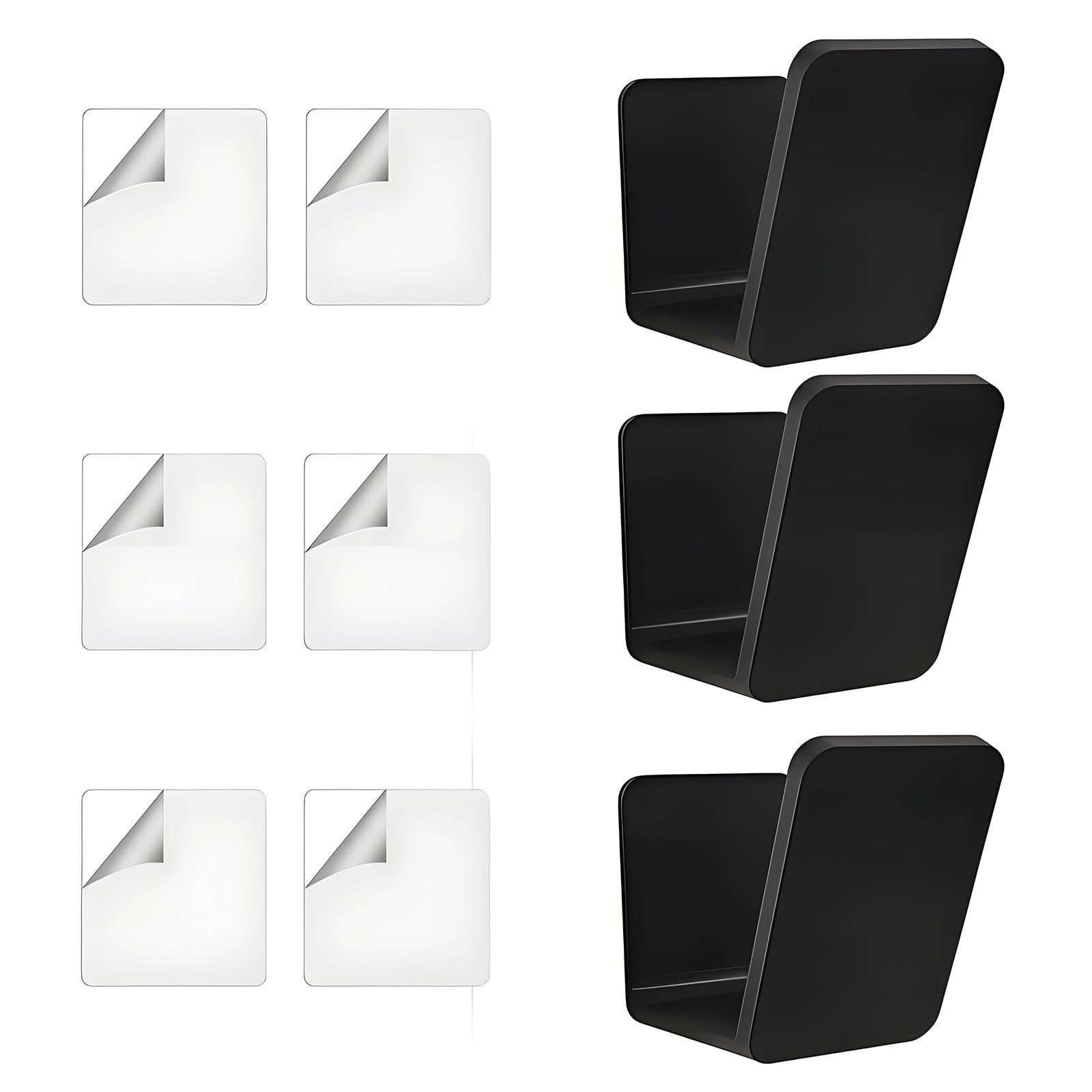 HENYGEN 3 Pieces Modern Acrylic Baseball Glove Holder for Tennis and Boxing Gear Stylish Wall Storage Solution Wall Mounted Glove Rack