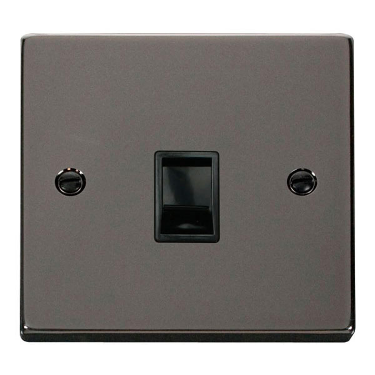 Click Black Nickel Rj11 Socket