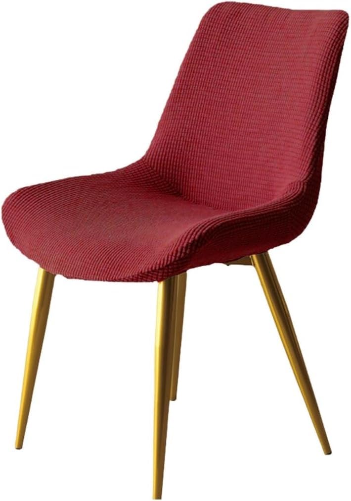 Housse de chaise élastique lavable et extensible pour dossier incurvé