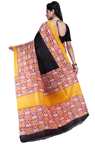 Generic black murshidabad silk saree – image 3
