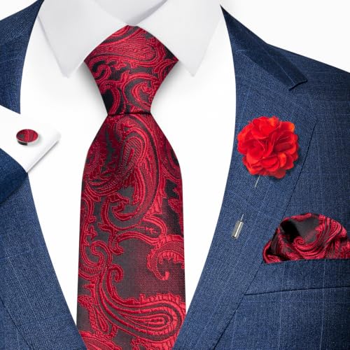 Image of joy alice 70 Colors Ties Set Men Mixed Color Necktie Handkerchief Cufflinks Brooch 3.15 Formal