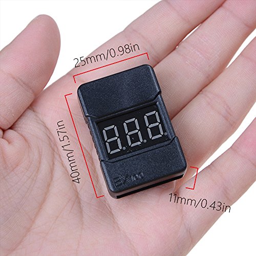 Lipo Battery Checker - Rc 1-8S Battery Tester Monitor - Low Voltage Buzzer Alarm - With Led Indicator - For Lipo Life Limn Li-Ion Battery (3 Pack) #TOP4