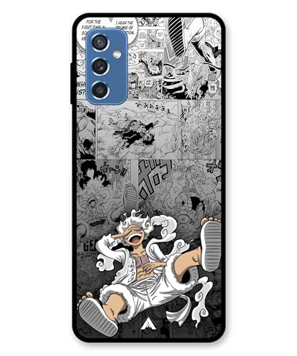 Image of Premium Anime 2 Case for Samsung Galaxy M52 (Glossy Finish) Soft-Touch Metal TPU Back Cover, Shockproof, Designer, Aesthetic Mobile Phone Case