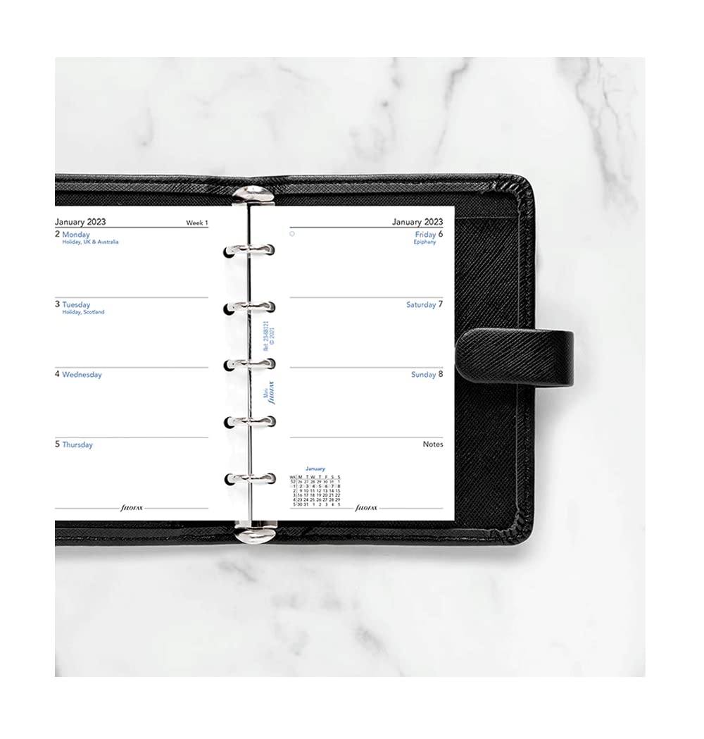 Filofax Mini ENGLISH WEEK ON 2 PAGES DIARY 2023