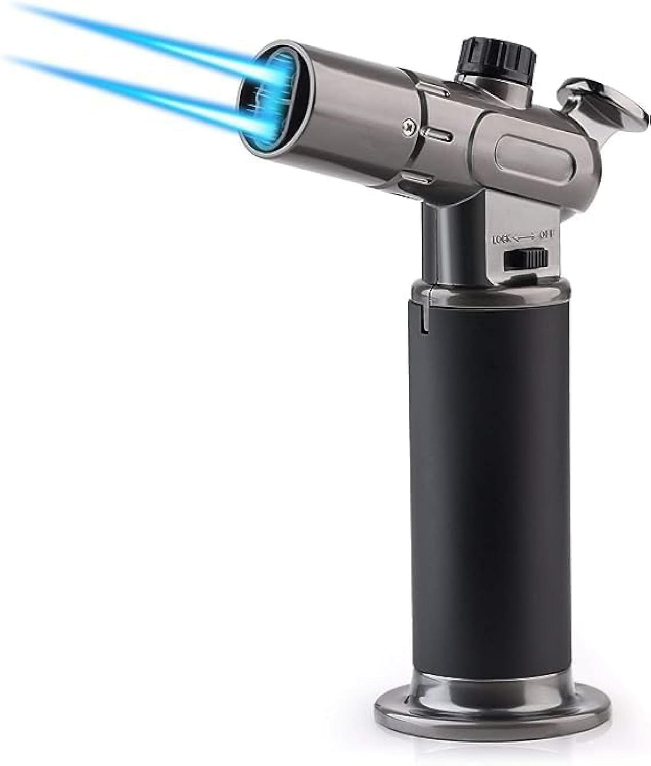 P Pipita Culinary Flame Conversion Torch Lighter,Multipurpose Lighter With Dual Flame,Adjustable Jet Kitchen Butane Safety And Fire Lock,Butane Gas Not Included