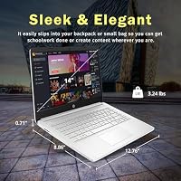 HP Stream 14" Back-to-School Laptop, Intel Processor N150 (Beats i3-1115G4), Copilot AI 1-Year Microsoft 365, 4GB RAM, 128GB UFS + 128GB MSD Card, Fast Charge, Wi-Fi 6, Win 11 S — image 8