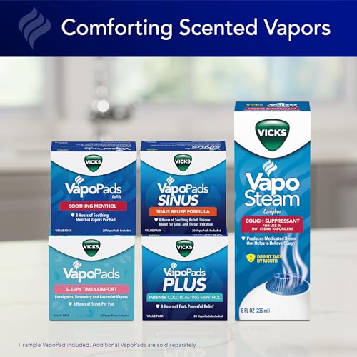 Vicks Warm Steam Vaporizer & Humidifier 1.5 Gallon Tank for Small and Medium Rooms, Night Light, Works with VapoPads and VapoSteam by Vicks - Image 6