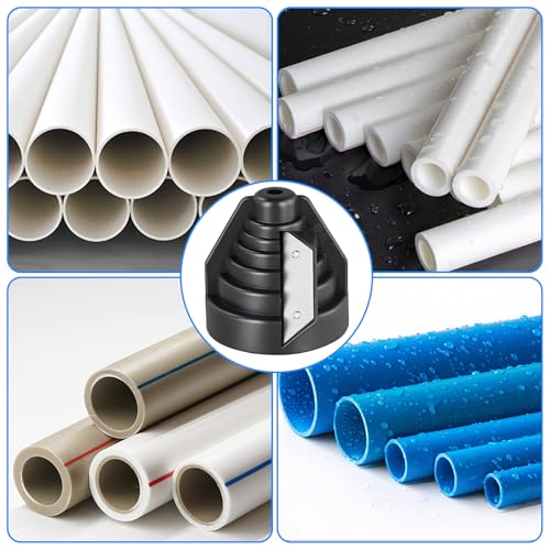 TTYSHIP® 2 Stück Kunststoffrohr-Fasenwerkzeug, Rohrentgrater für 20-63mm Kunststoffrohre, Entgratungswerkzeug Rohr für PVC, PP, PE Rohre