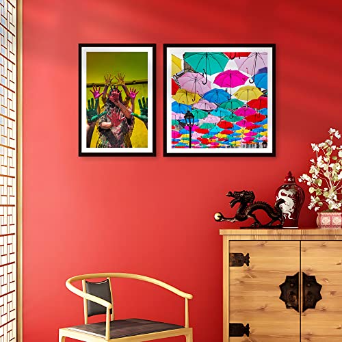 Image of Ritwika's Customized Set of 2 Premium Personalized Print Collage Frames With Your Photo In 2 Sizes | One 8X12 & One 12X12 Inches | Gift For Anniversary, Birthday, Wedding, Couples