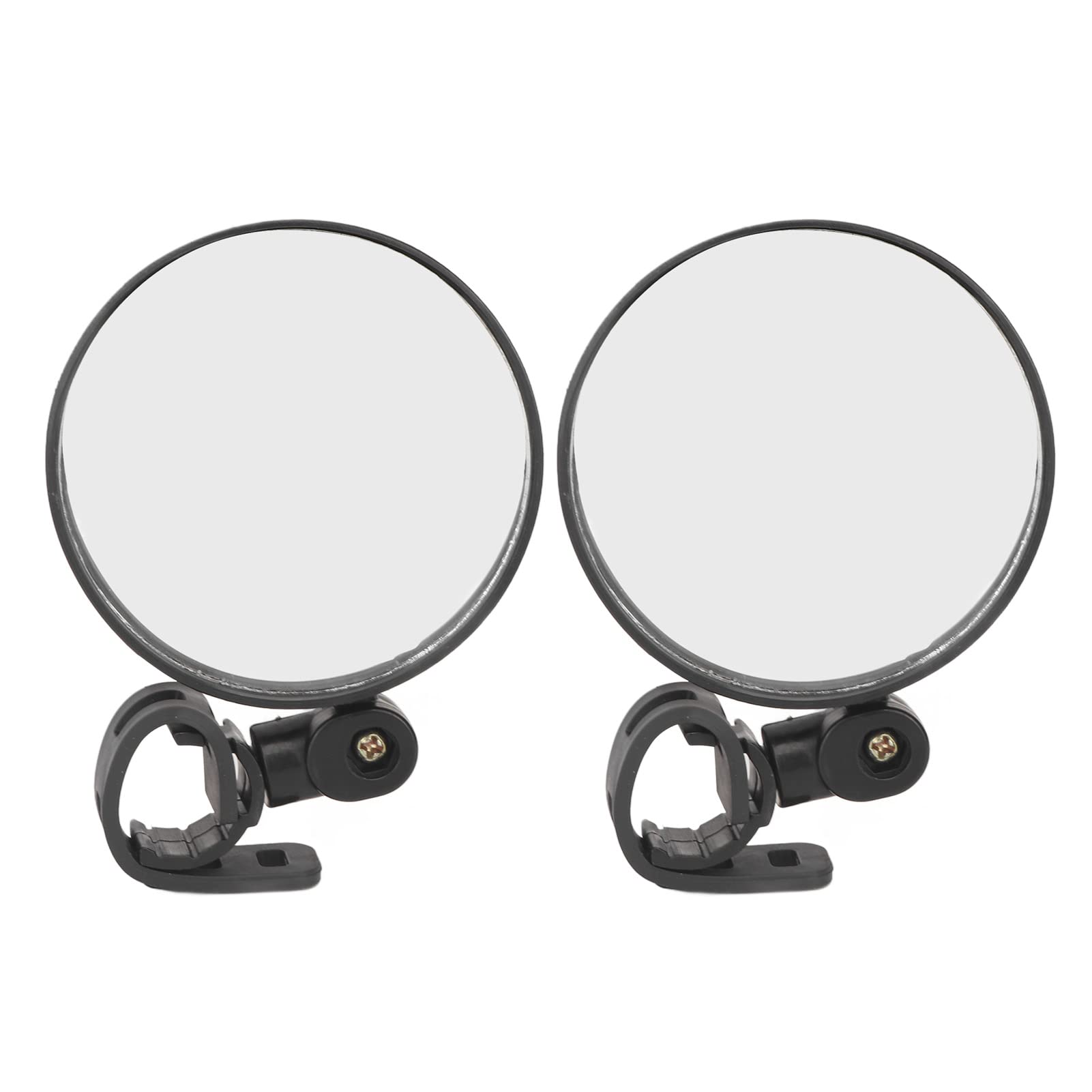 2pcs Bike Rear View Mirror, 8cm Wheelchair Rearview Mirror, Adjustable Wide Angle Round Scooter Rearview Mirror Universal for Wheelchair Bicycle