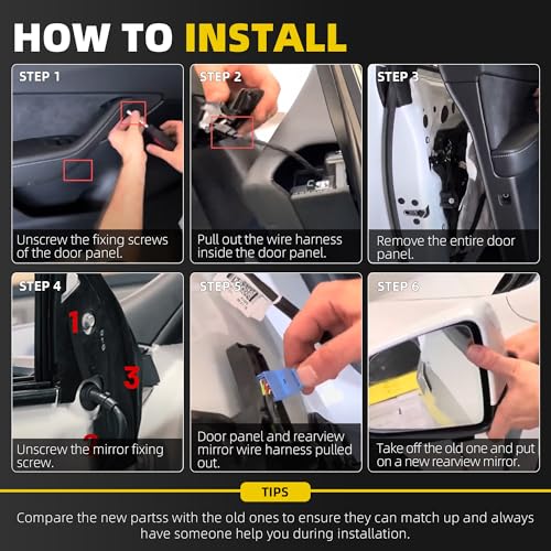 Dasbecan Rear View Mirror Assembly Left Driver Side W/Blind Spot 16Pins by Dasbecan - Used condition - Image 6