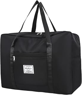 Bolsa de equipaje de mano multifuncional, multiusos, impermeable, con cierre de mango de acero con cremallera, gran capacidad para fitness, color negro XL