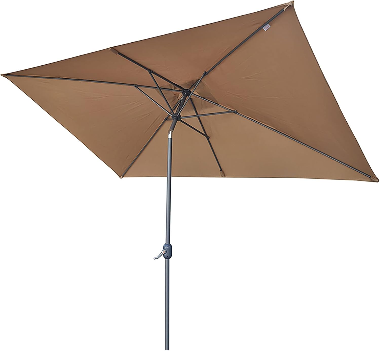 Parasol de terrasse rectangulaire Marron, Grand Parasol de Table de