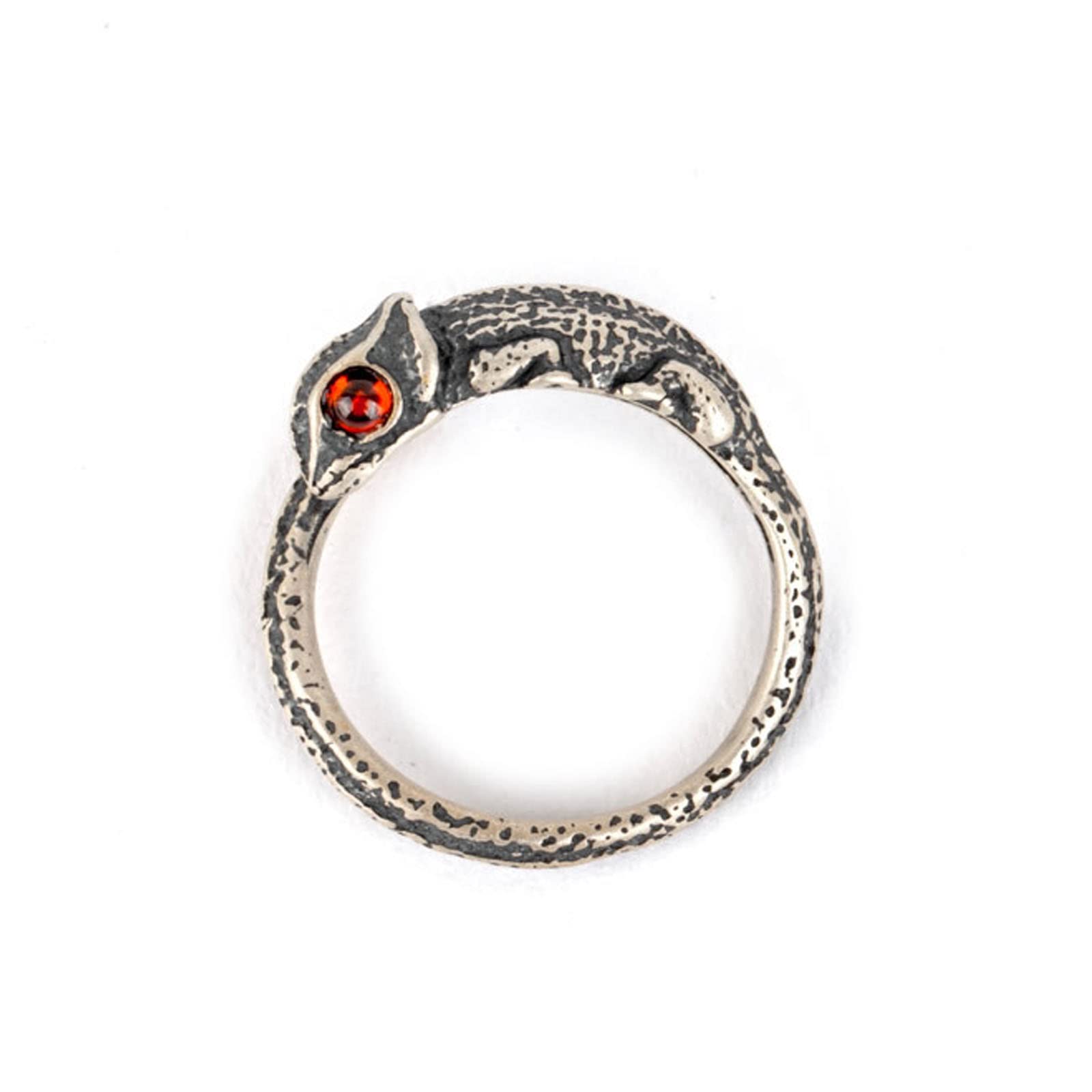 Bague caméléon lézard ajustable, alliance rétro originale en argent massif pour homme et femme
