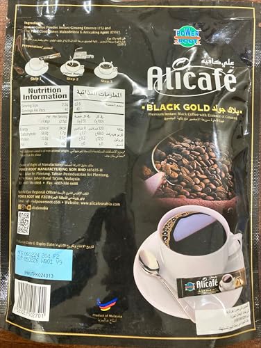 Image of Alicafe Gold Instant No Sugar Black Coffee -40 Sachets 100 Gram