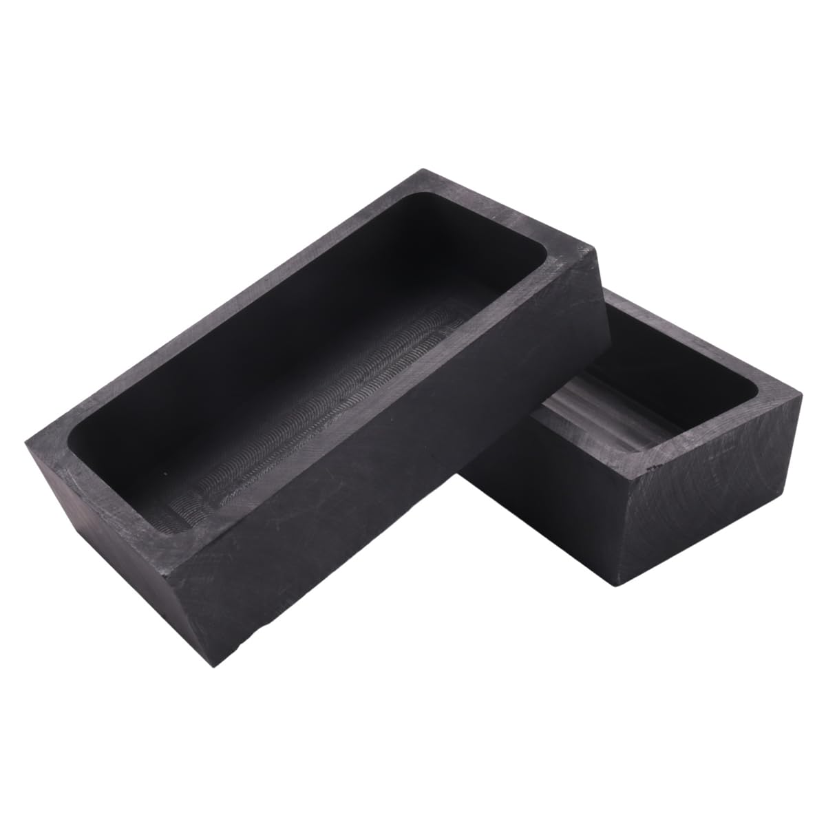 Lot de 2 moules à lingots en graphite de 1 kg pour fondre, moulage, raffinage, métal, aluminium, cuivre, laiton