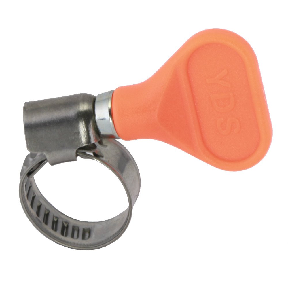YDS Butterfly Stainless Steel W2 Hose Clamp, Turn Key, 10-16 mm (3/8" to 5/8") Diameter Ranger, 9 mm Bandwidth (Pack of 10)
