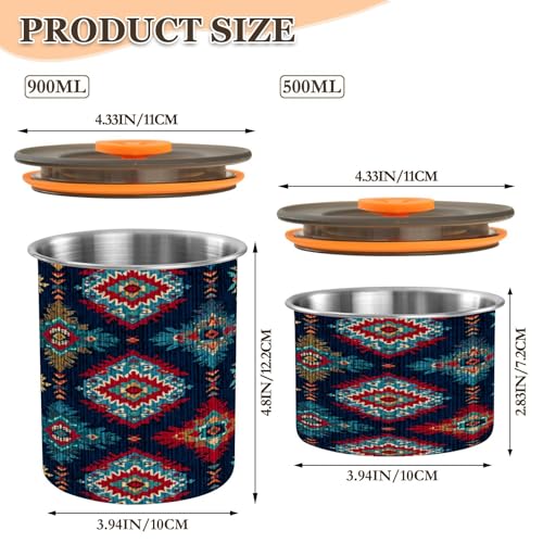 Contenedor hermético para café de acero inoxidable 17 oz miniatura 2