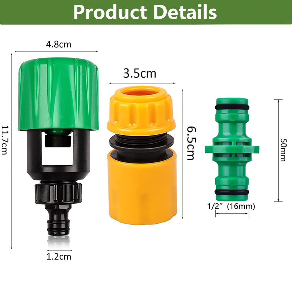 Lot De 3 Connecteurs Universels Robinet KYLOS – Laiton – Filetage 1/2” – Étanche, Pression Jusqu’à 10 Bars – Pour Jardin, Cuisine, Lavage - 9