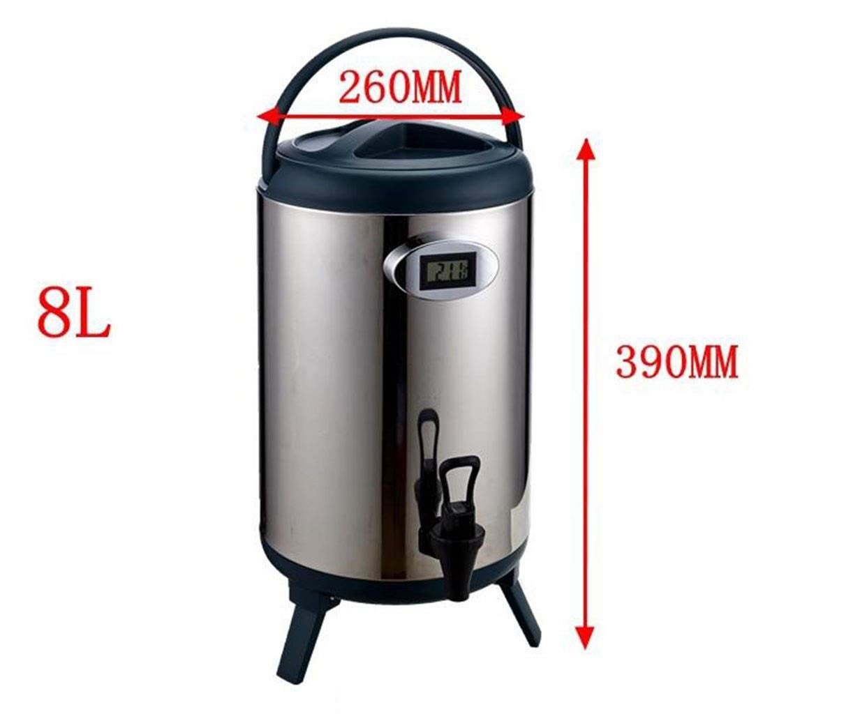 Caldera de Aislamiento Barril Catering Agua Caliente té Cilindro con Pantalla de Temperatura Conveniente for Tea Shop Cocina Que Cocina Reunión de la Familia 8L / 10L / 12L