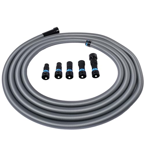 Cen-Tec Systems 94731 Quick Click 30 Ft. Hose for Home and Shop Vacuums with Expanded Multi-Brand Power Tool Adapter Set for Dust Collection