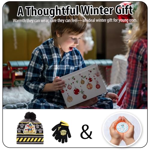 Image of Nickelodeon Paw Patrol Boys Winter Hat and Mitten or Glove Set (Age 2-7)