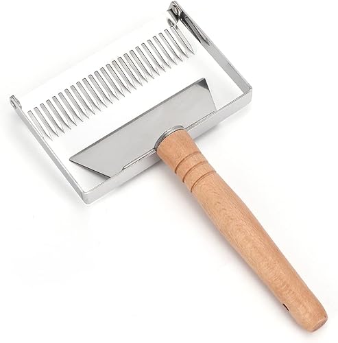 Miniatura 1 de TOPINCN Wide Uncapping Fork, Stainless Steel Beehive Scraper, Ergonomic Wood Handle, Less Wastage and Mess, Beekeeping Apicultural Equipment Tool